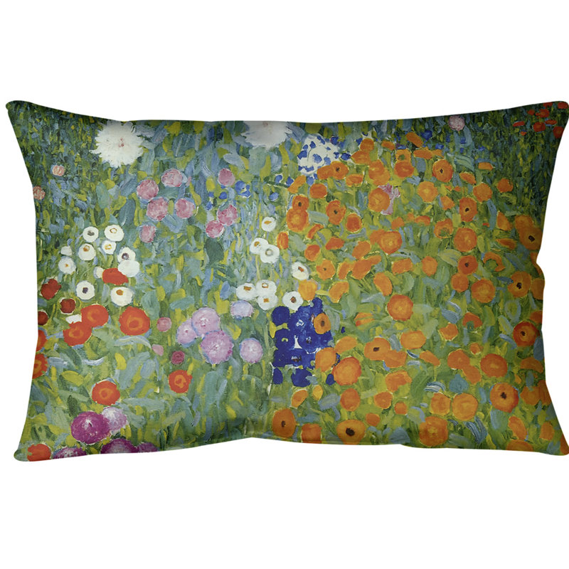Blumengarten Lumbar Pillow, 20" x 14", Poly Fill, Faux Suede