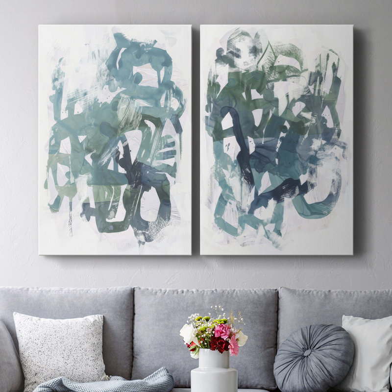 Obstruction I - Toile tendue avec châssis de qualité supérieure - Prêt à être accroché, 18" H x 12" W
