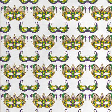 Mardi Gras Fabric East Urban Home Size: 58 W x 72 L