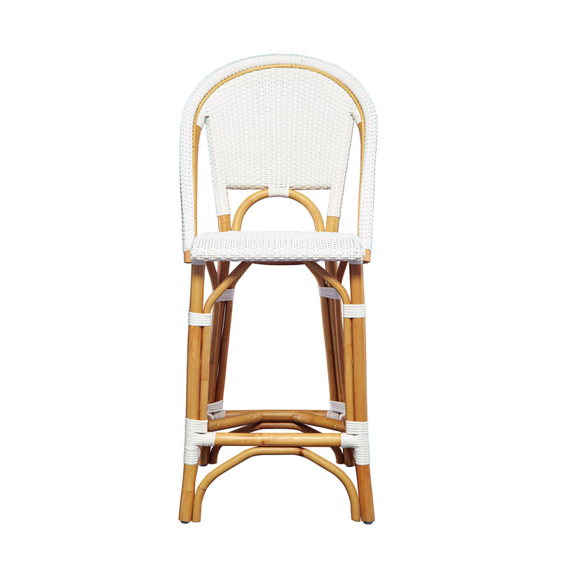 Leroy Bar Stool, Counter Stool (26.5" Seat Height), White