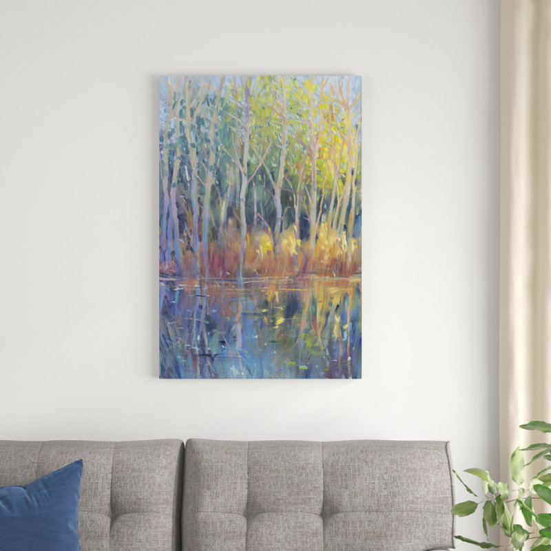 Arbres réfléchis II, H 36 po x l 24 po