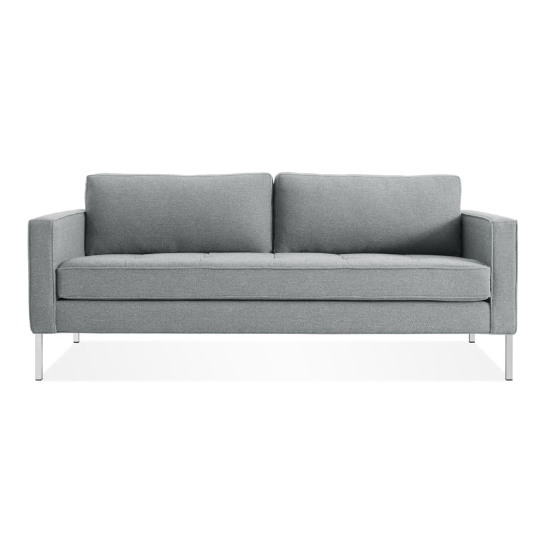 Paramount Sofa, Sanford Ceramic Crossweave, Stainless Steel, 32" H x 80" W x 34" D