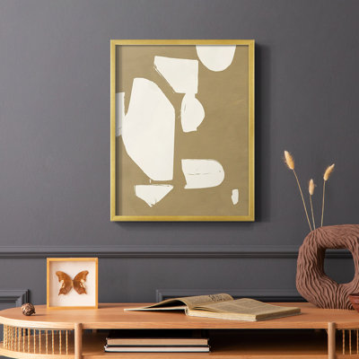 Chunky Abstract II, reproduction encadrée - bois massif