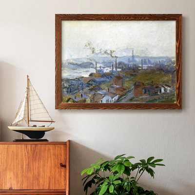 Vue de Rouen vue de la côte Sainte, reproduction d'art sur toile