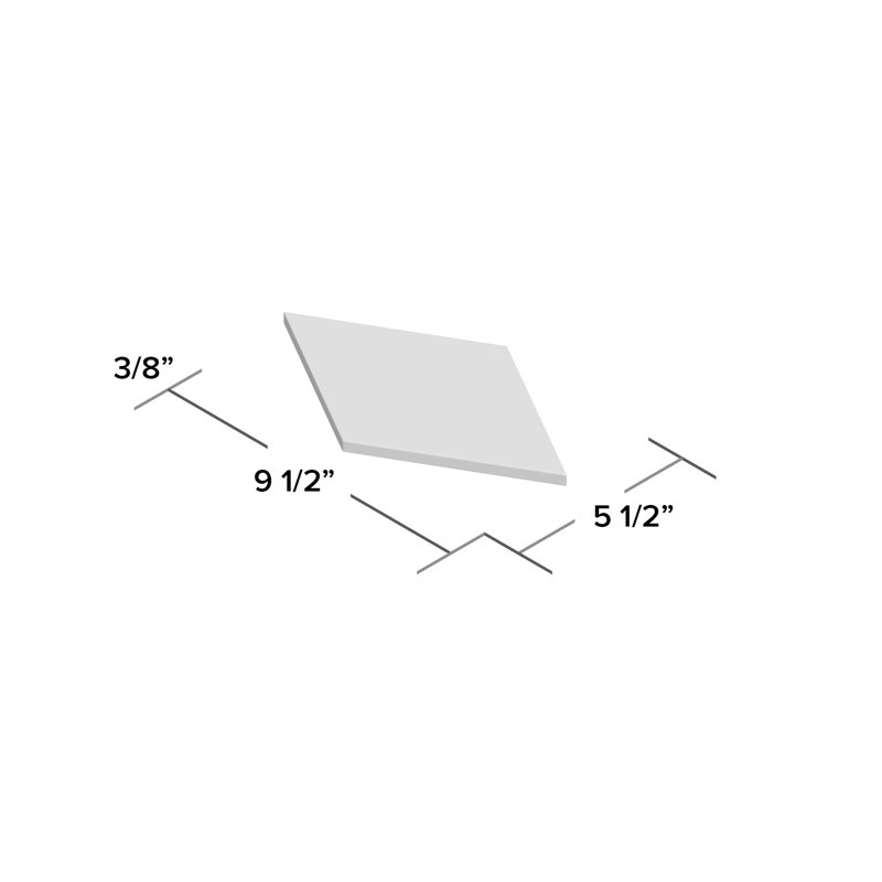 Rhombus Smooth 6" x 10" Porcelain Wall & Floor Tile, Black