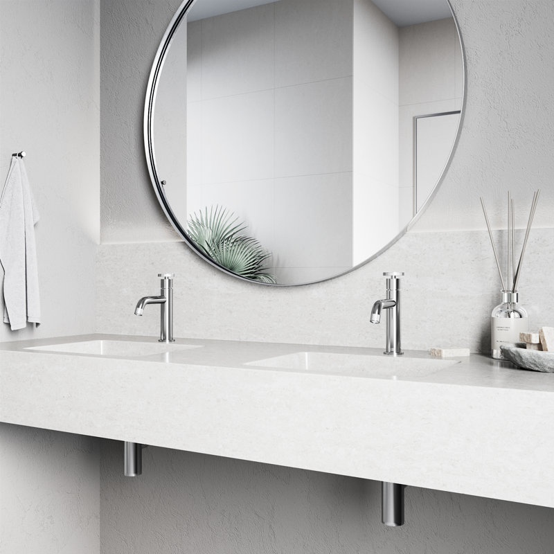 Cass 8" H Single Handle Single Hole Bathroom Faucet, Chrome