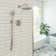 Aquata Rain Fall Shower Faucet Set with Hand Shower (Valve Included)