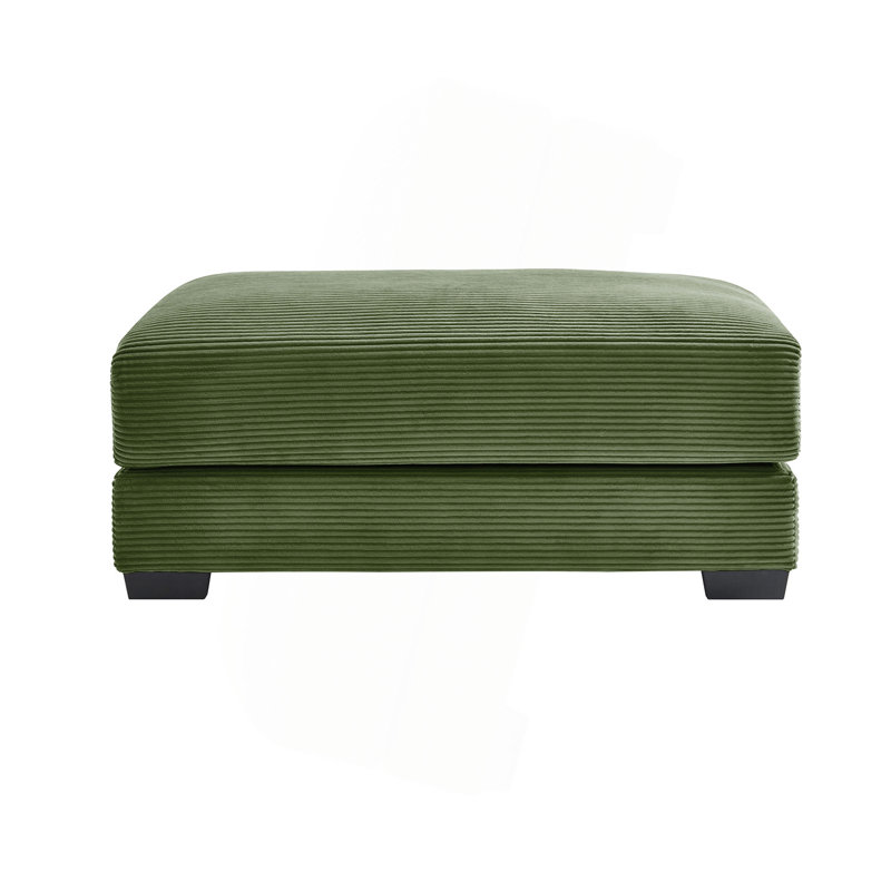 Repose-pieds simple en velours côtelé （OTTOMAN SEULEMENT), Vert