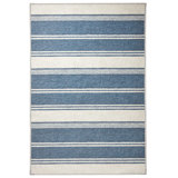 Bowman Stripe Blue Machine Washable Rug