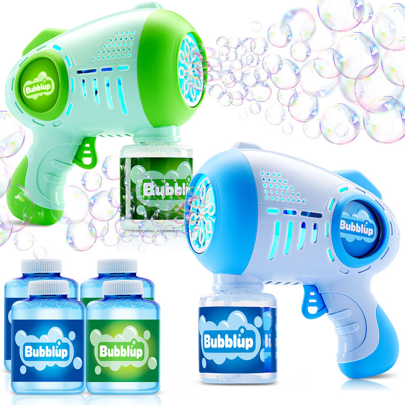 2Packs Bubble Guns with 4 Bottles Solution