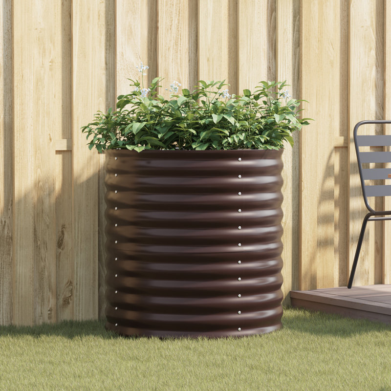 Raised Garden Bed, Brown, 81cm H x 80cm W x 80cm D