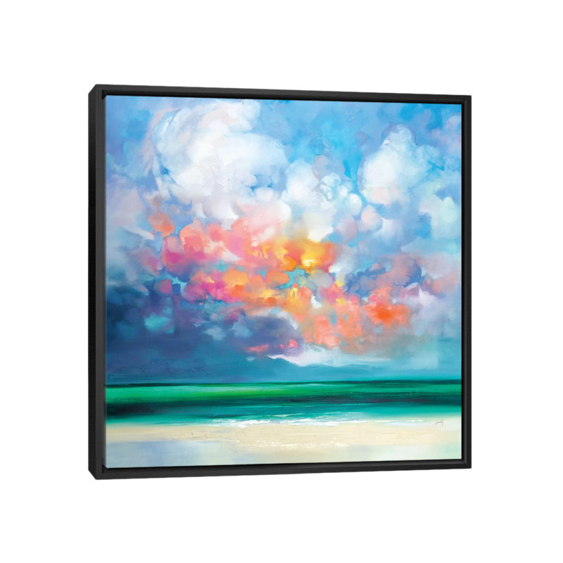 «Gulf Stream Green» par Scott Naismith - reproduction d'art, 37" H x 37" W x1.5" D, Pas de tapis, Black Frame