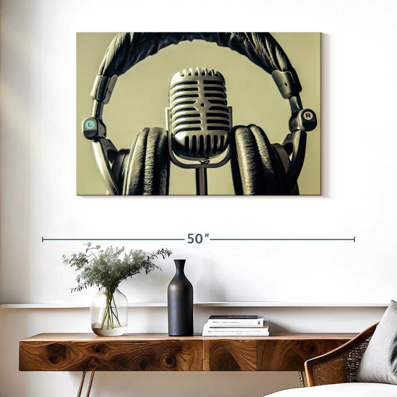 Abarca Microphone And Headphone, 26" H x 39" W