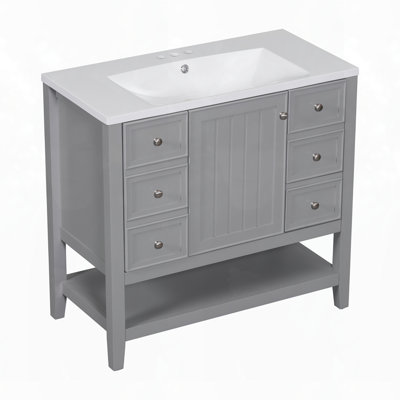 Meuble-lavabo en céramique 36 po