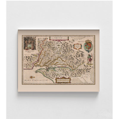 Vintage Virginia Map Print, Framed Virginia State Poster, USA State Map, USA Map Print, Old Dominion Art, USA Wall Decor, Framed Wall Art