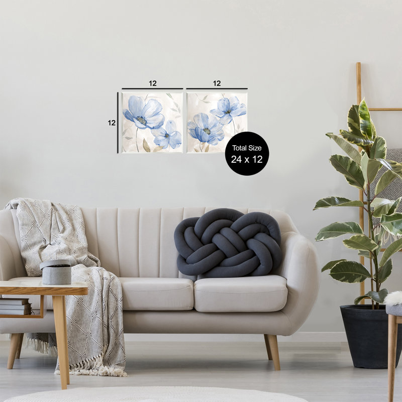 Ensemble de 2 plaques murales Blue Tone