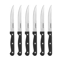 GA HOMEFAVOR 6-Piece Steak Knife Set Micro Serrated Stainless Steel