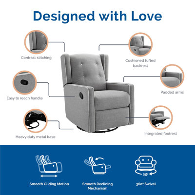 Hudak Swivel Reclining Glider