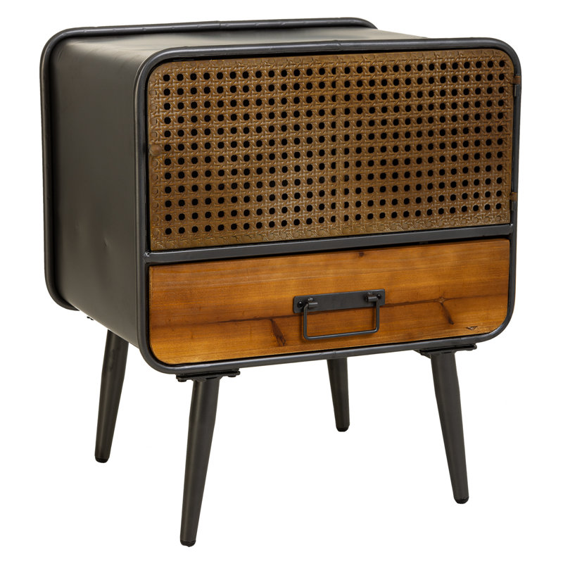 Anaiz 50cm W Iron Bedside Table