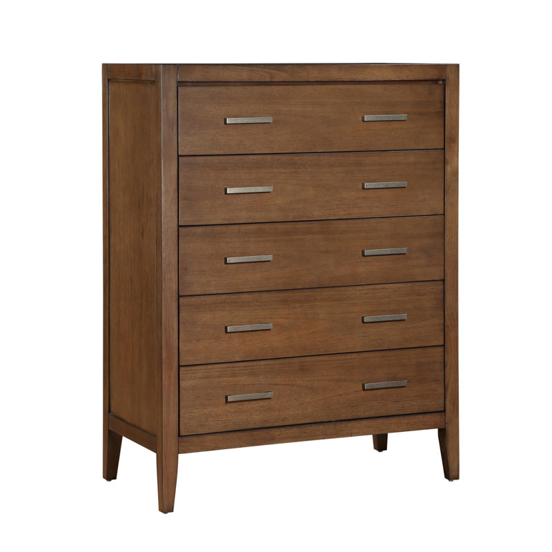 Commode 5 pièces en bois brun clair