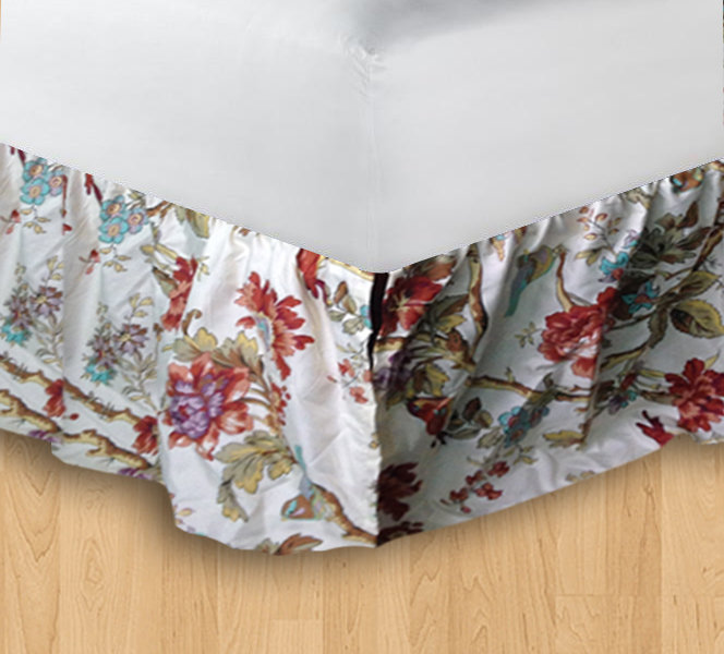 Finch Orchard Polyester Floral Quilt, Queen, Ochre