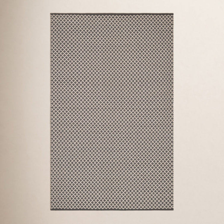 Trellis Grey Handwoven Indoor/Outdoor Rug