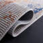 Tapis gris / orange en polypropylène / polyester tissé à la machine Chadae-175370960