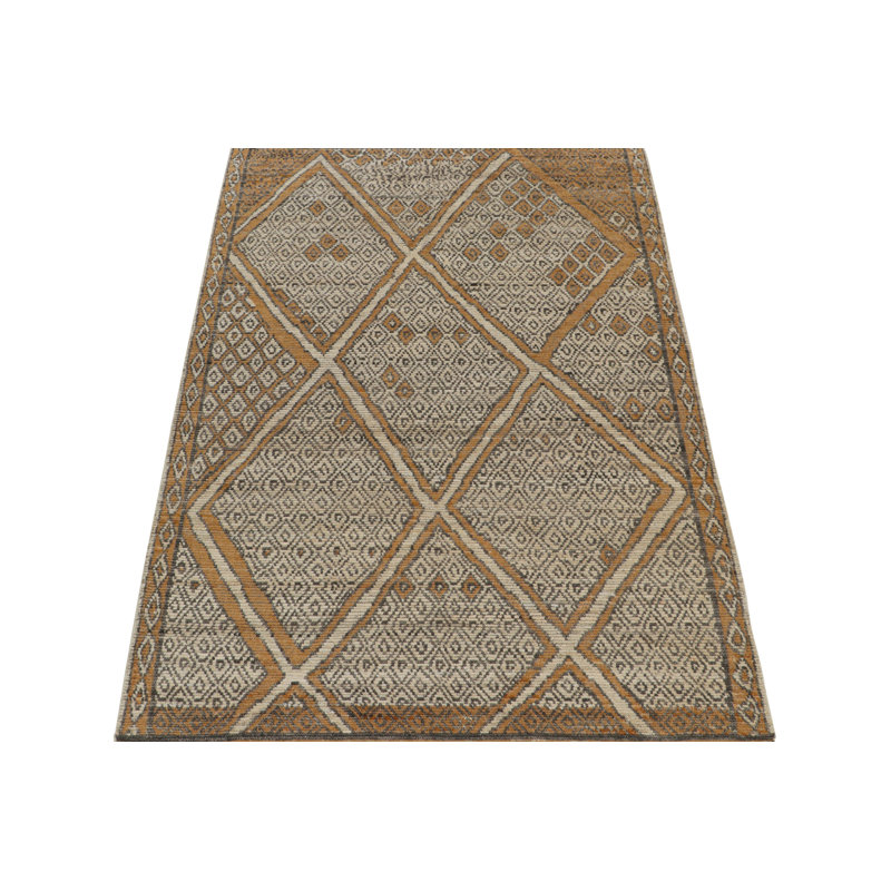 Moroccan Hand Knotted Area Rug, Rectangle 6' x 9'