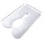 Oreiller de grossesse Bluestone - Oreiller complet en forme de U avec housse amovible - Support de grossesse pour dormir - Coussins de corps pour adultes, coussin de maternité-2042726777