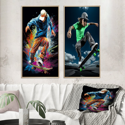 " Skateboard Thrills " 2 - Pieces