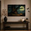 Art mural sur toile Magical Treehouse In Moonlit Forest-1503055908