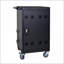 Chariot de charge mobile pour 30 tablettes / ordinateurs portables | Structure en acier | Portes verrouillables | Gestion des câbles | Métal | Noir mat