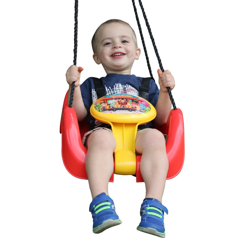 M&M Sales Enterprise Plastic Red Bucket Swing with Mounting Hangers and Chains