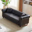 Canapé Chesterfield 3 places, revêtement en tissu Tech, design moderne pour le salon