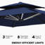 Parasol en porte-à-faux 118,11 po avec manivelle Zamari-1219792214