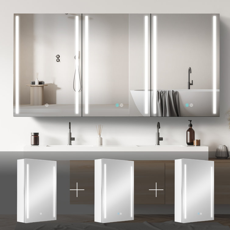 Brayden Studio E8541BDA517748E383819FAB12D2B614 36'' W 24'' H Medicine Cabinet with Mirror 2 Shelves