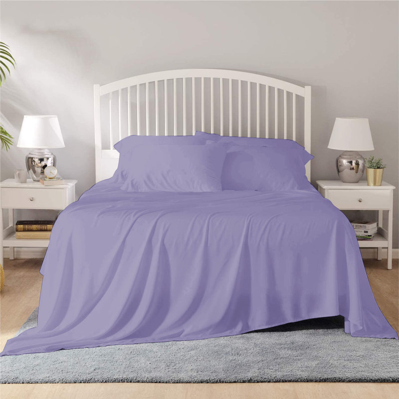 Bamboo Sheet Set, Full Sheet Set + 1 Fitted Sheet + 4 Pillowcases, Periwinkle