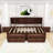 Full Wood Captain Standard Bed with 4 Drawer and 2 Cabinets