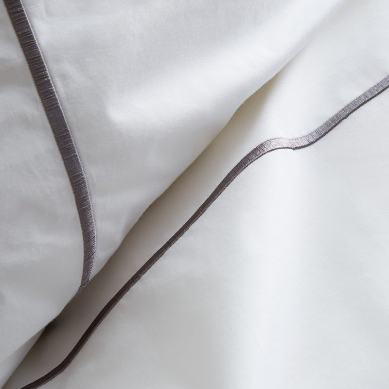 Benin Embroidered 1000 Thread Count 55% Cotton / 45% Polyester Sheet Set, Full Sheet Set with Fitted Sheet and 2 Pillowcases