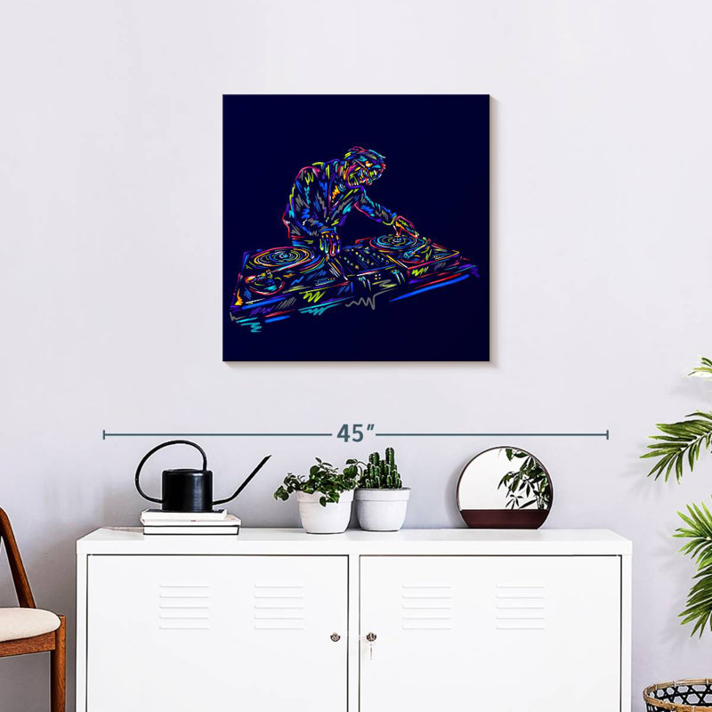 Abarca Colorful Abstract Dj, 24" H x 24" W