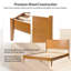Lit en bois massif de style Mid-Century avec tête de lit moelleuse Boneva-1496499249-1496499251