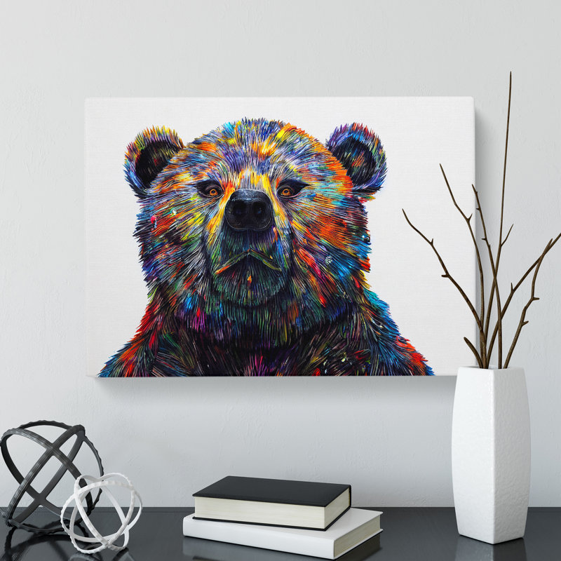 Irresistible Bear - Wrapped Canvas, 40cm H x 60cm W x 3cm D