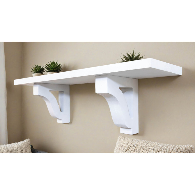 Tablettes de 1 po / corbeaux l, H 8 po x l 55 po x P 6 po