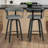 26'' Upholstered Swivel Counter Stool With Back And Bentwood Legs For Kitchen Island-1461584182