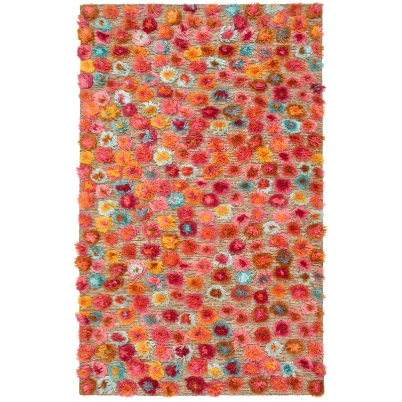 Party On Multi Hand Knotted Wool Rug, Rectangle 10' x 14'
