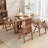 Solid Wood Foldable Dining Table & 4-Chair Set with Integrated Chair Storage – Compact Multi-Use Dining & Workstation for Small Spaces