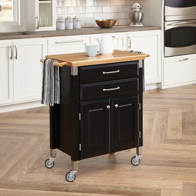 Charlton Home® Hamilton Wood Kitchen Cart & Reviews | Wayfair