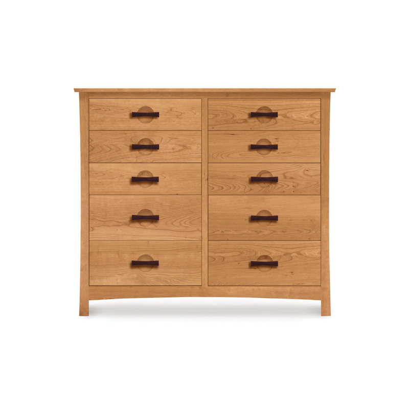 Berkeley 10 - Drawer Solid Wood Dresser, Natural Cherry