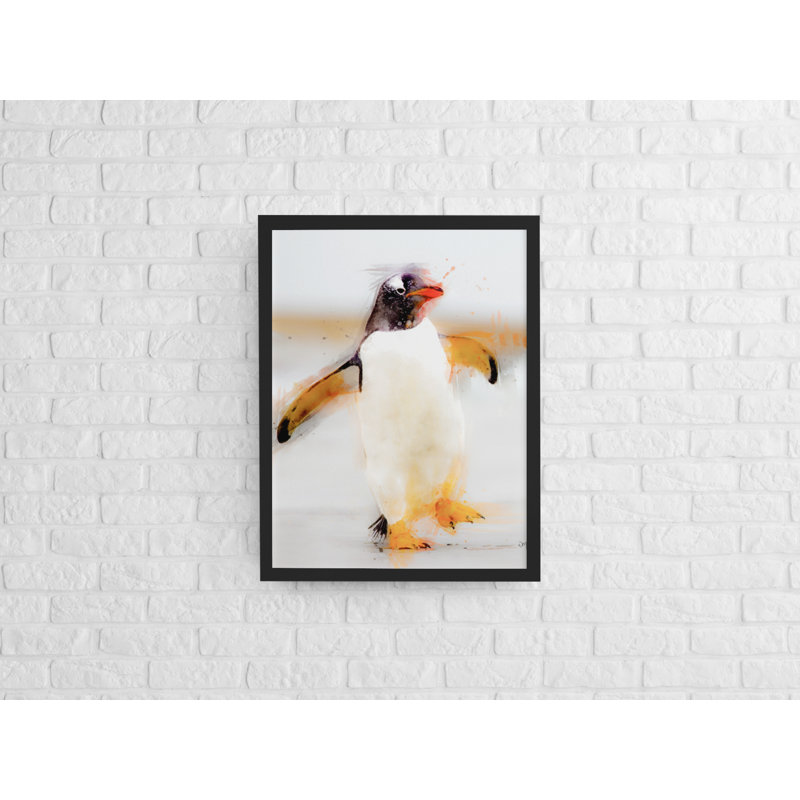Pengiun Waddles - Single Picture Frame Painting on Wood