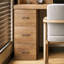 Bureau de direction rectangulaire en bois massif avec tiroirs Walnut-694773230